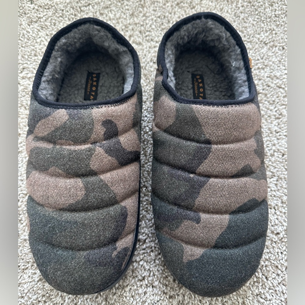 Dakota Sherpa Fleece Slippers Memory Foam Lightweight Mocassins camouflage print